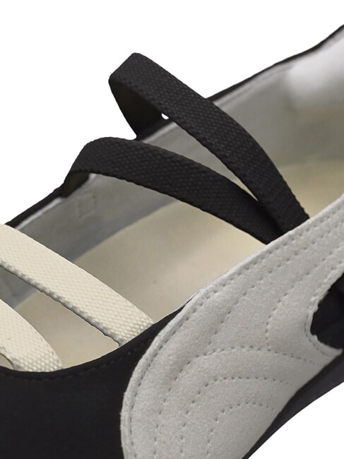 SPEEDCAT BALLET SD JR bailarinas de cuero blanco-negro-blanco c&aacute;lido - Zapatos de beb&eacute;