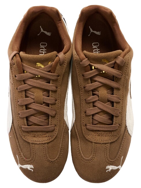 SPEEDCAT OG JR Zapatillas de cuero Marfil escarchado color caf&eacute; de alta gama - Zapatos de beb&eacute;
