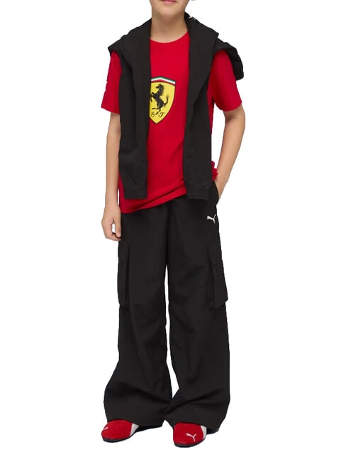 FERRARI Camiseta de algod&oacute;n de manga corta rojo de carreras - Camiseta ni&ntilde;o