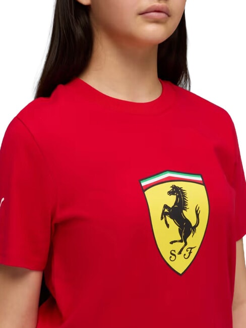 FERRARI Camiseta de algod&oacute;n de manga corta rojo de carreras - Camiseta ni&ntilde;o