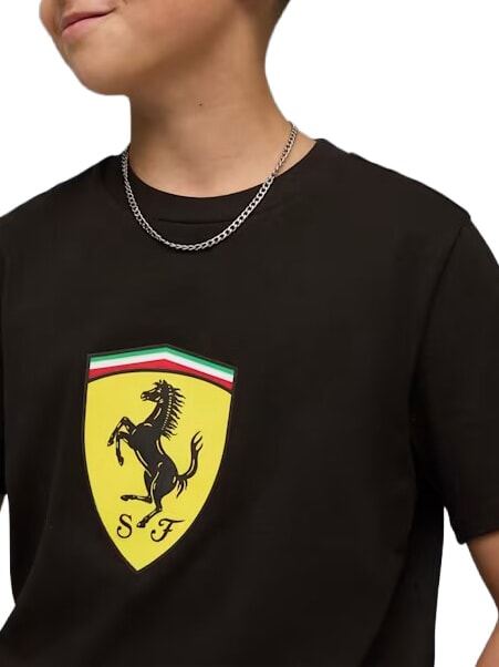 FERRARI Camiseta de algod&oacute;n de manga corta negro - Camiseta ni&ntilde;o