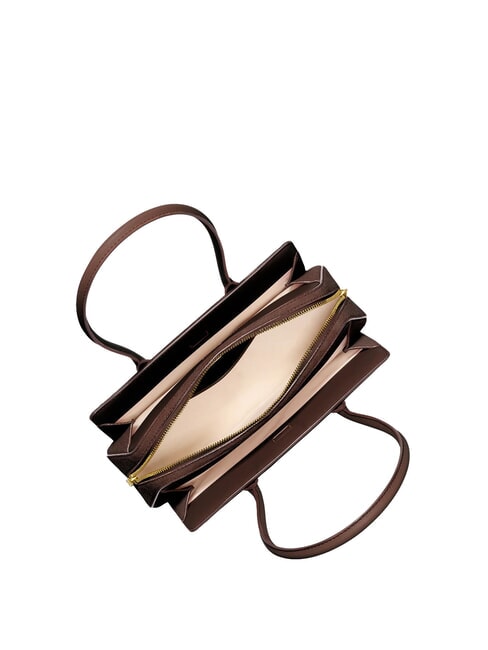 LAILA Bolso de hombro de piel chocolate - Bolsos Mujer