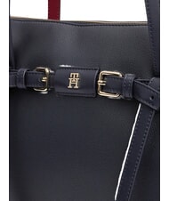 TOMMY HILFIGER TH BUCKLE bolso de hombro espacio azul - Bolsos Mujer - 5