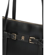 TOMMY HILFIGER TH BUCKLE bolso de hombro negro - Bolsos Mujer - 3