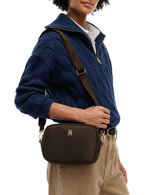 POPETTE Mini bolso de hombro para c&aacute;mara fondant marr&oacute;n - Bolsos Mujer