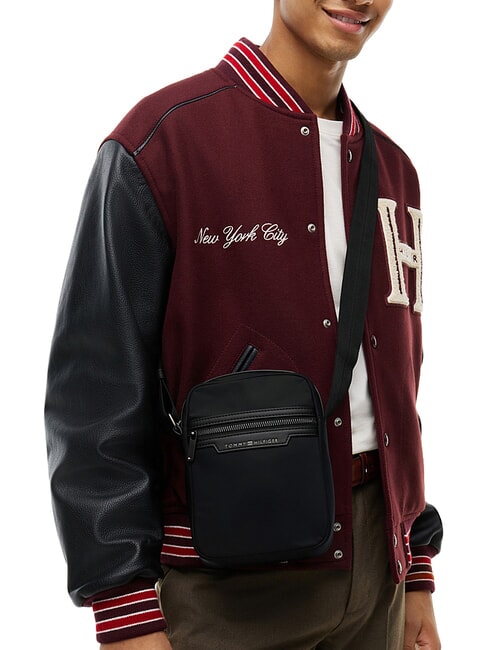 TH NYLON Bolso con bolsillo delantero negro - Bandoleras Hombre