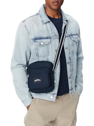 TJM COLLEGIATE Bolso con bolsillo delantero noche oscura azul marino - Bandoleras Hombre