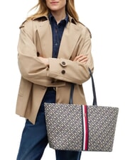 TOMMY HILFIGER TH JACQUARD bolso de hombro espacio azul - Bolsos Mujer - 2