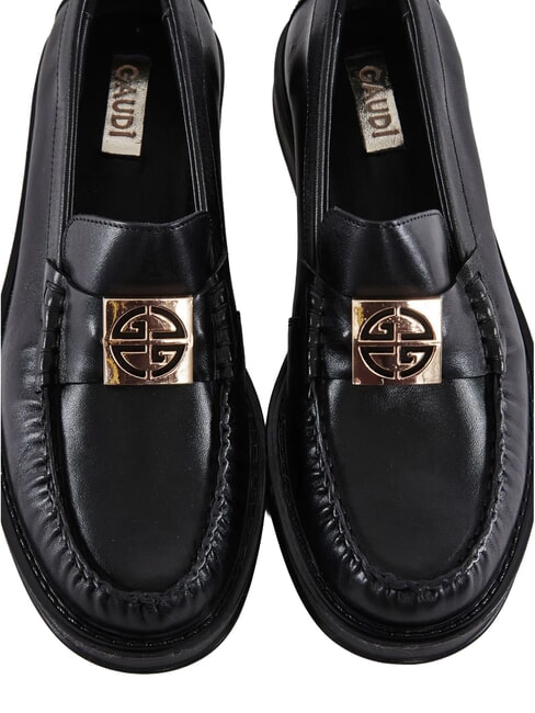 LUDMILLA mocasines de cuero NEGRO - Zapatos Mujer
