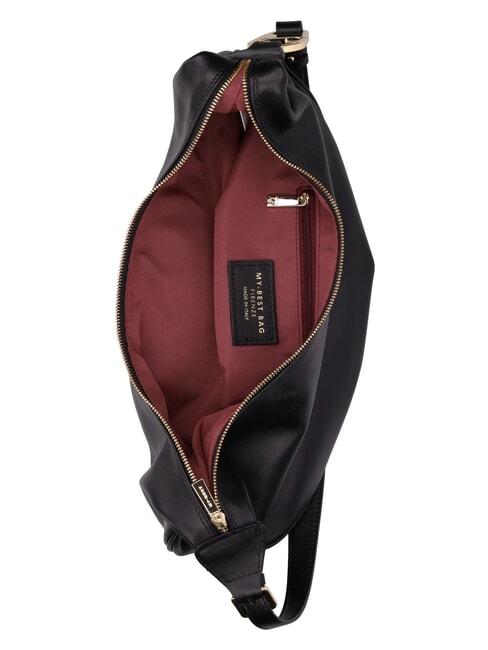 LEONIE Bolso hobo de cuero nero - Bolsos Mujer