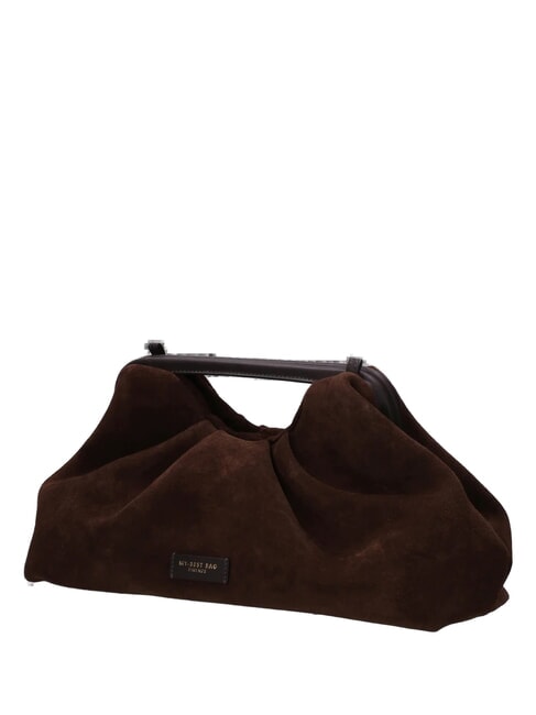 JANINE SUEDE L Bolso de mano con correa para el hombro. dark brown - Bolsos Mujer