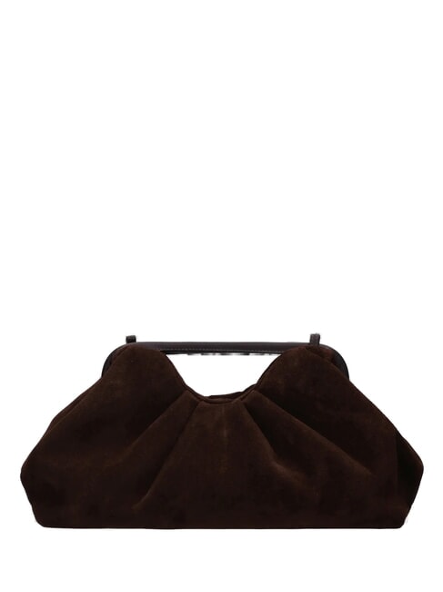 JANINE SUEDE L Bolso de mano con correa para el hombro. dark brown - Bolsos Mujer