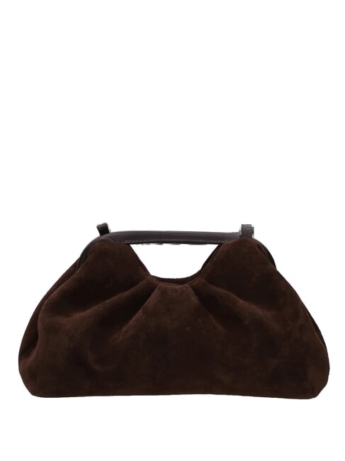 JANINE SUEDE Bolso de mano con correa para el hombro. dark brown - Bolsos Mujer