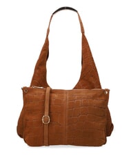 MY BEST BAG ELLISSE CROCO SUEDE Bolso de hombro de piel - Bolsos Mujer