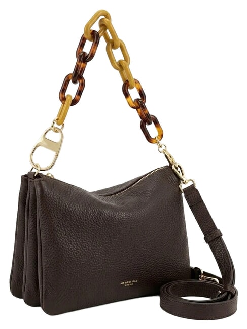 REFLEX MACRO DOLLARO Minibolso de hombro con correa para el hombro. marr&oacute;n oscuro - Bolsos Mujer