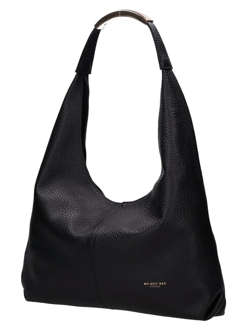 ELLISSE MACRO DOLLARO Bolso de hombro de piel negro - Bolsos Mujer