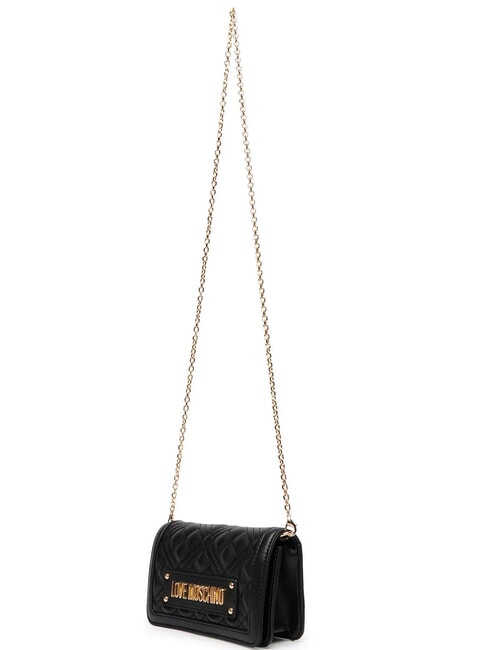 QUILTED Cartera de mano/bolso con correa para el hombro negro - Carteras Mujer