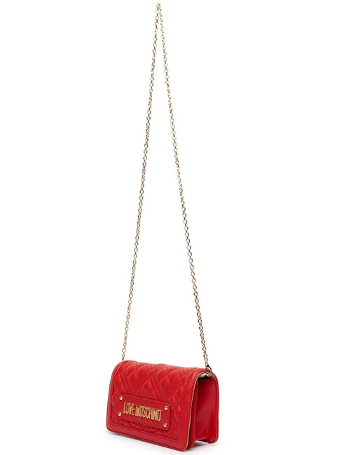 QUILTED Cartera de mano/bolso con correa para el hombro ROJO - Carteras Mujer