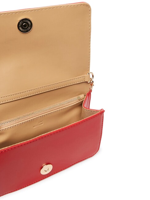 QUILTED Cartera de mano/bolso con correa para el hombro ROJO - Carteras Mujer