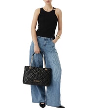 LOVE MOSCHINO QUILTED Bolso de hombro negro - Bolsos Mujer - 2
