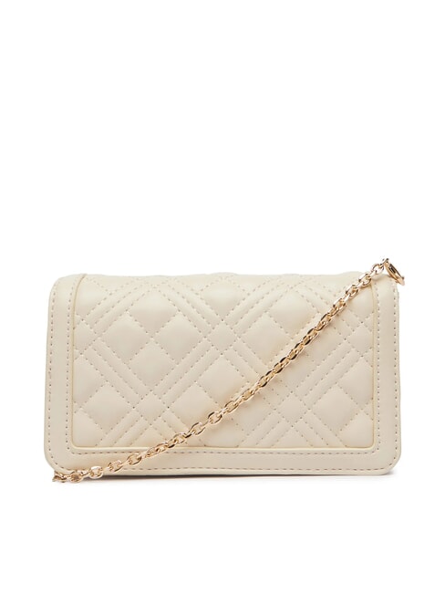 QUILTED Cartera de mano/bolso con correa para el hombro Marfil - Carteras Mujer