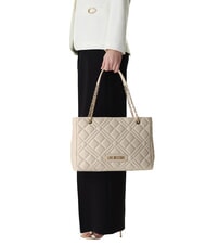 LOVE MOSCHINO QUILTED Bolso de hombro Marfil - Bolsos Mujer - 2