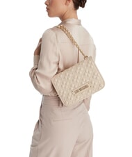 LOVE MOSCHINO QUILTED Bolso de hombro Marfil - Bolsos Mujer - 2