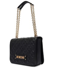 LOVE MOSCHINO QUILTED Bolso de hombro negro - Bolsos Mujer - 3