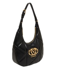 LOVE MOSCHINO EMBOSSED Q Bolso de hombro negro - Bolsos Mujer - 3