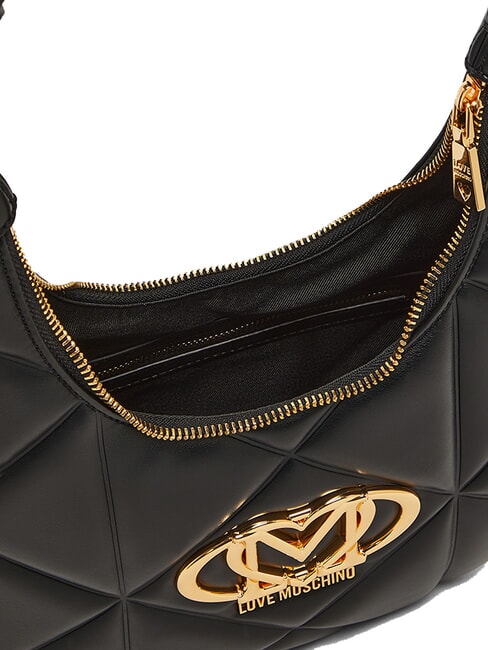 EMBOSSED Q Bolso de hombro negro - Bolsos Mujer