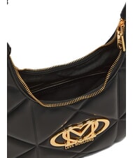 LOVE MOSCHINO EMBOSSED Q Bolso de hombro negro - Bolsos Mujer - 5