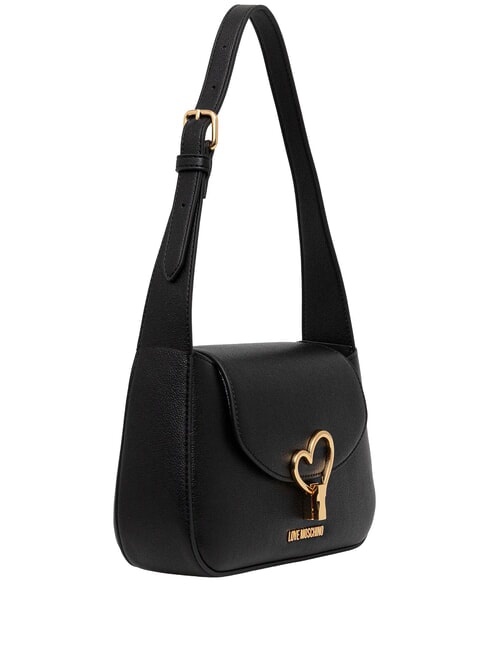 HEART TURNLOCK Bolso de hombro negro - Bolsos Mujer