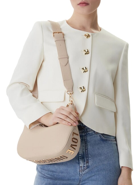 GIANT Bolso de hombro con correa para el hombro. Marfil - Bolsos Mujer