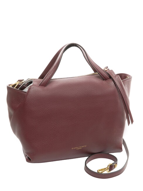 ORIGAMI  Bolso de mano con correa para el hombro. baya de vino - Bolsos Mujer