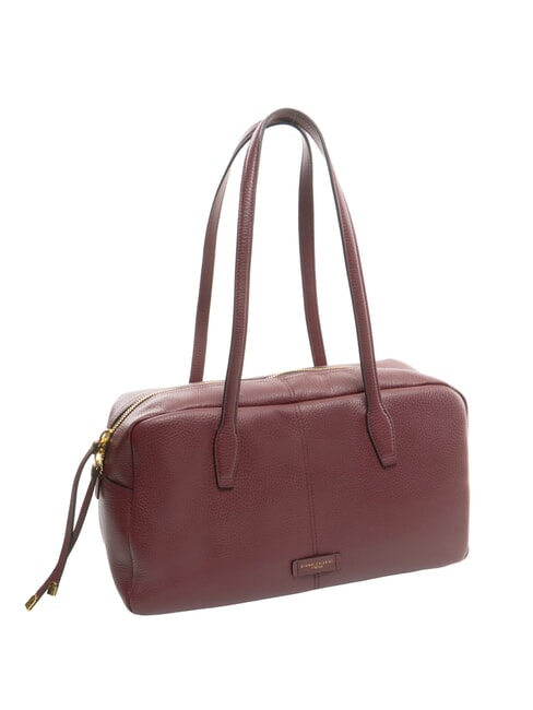 ARYNA Bolso de hombro de piel baya de vino - Bolsos Mujer