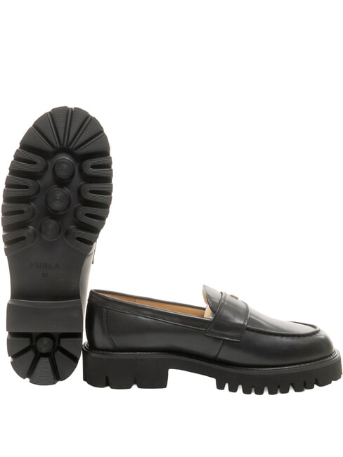 TANK mocasines de cuero negro - Zapatos Mujer
