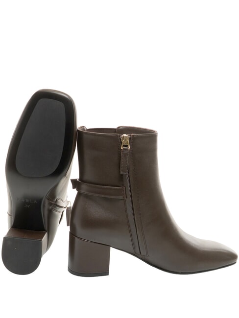 BLOCK  Botines con tac&oacute;n de 5,5 cm chocolate - Zapatos Mujer