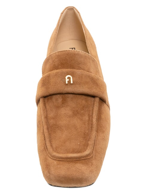 SIGNATURE  mocasines de piel de ante co&ntilde;ac - Zapatos Mujer