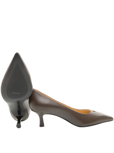 ATELIER  Escote de piel con tac&oacute;n de 5 cm. chocolate - Zapatos Mujer