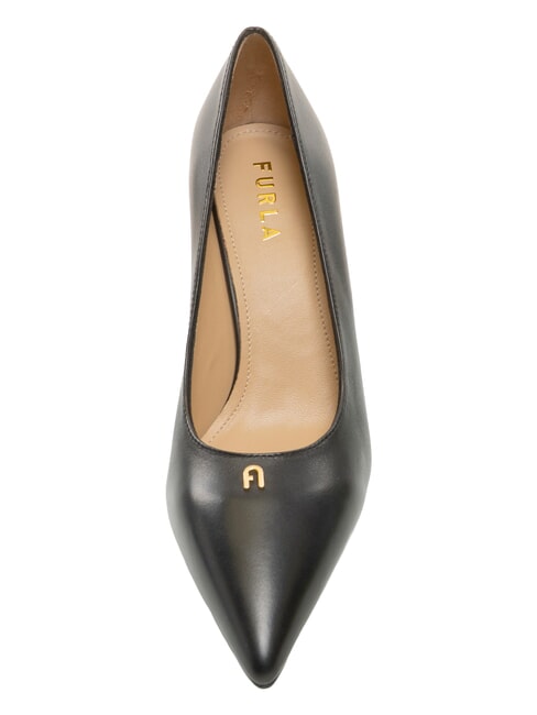 ATELIER  Escote de piel, tac&oacute;n de 9 cm. negro - Zapatos Mujer