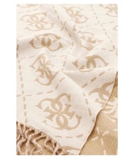 GUESS NOLANA 4G LOGO Bufanda con flecos logotipo de hueso - Bufandas - 2