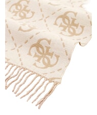 GUESS NOLANA 4G LOGO Bufanda con flecos logotipo de hueso - Bufandas - 3