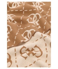 GUESS NOLANA 4G LOGO Bufanda con flecos logotipo de leche marr&oacute;n - Bufandas - 2