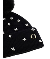 GUESS KNITTED Sombrero con pompones NEGRO - Sombreros - 3