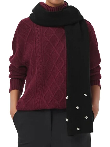 KNITTED Bufanda brillante NEGRO - Bufandas
