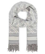 GUESS JACQUARD Bufanda con flecos logotipo gris - Bufandas - 2