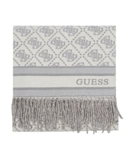 GUESS JACQUARD Bufanda con flecos logotipo gris - Bufandas - 4