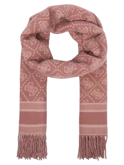JACQUARD Bufanda con flecos logotipo de canela - Bufandas