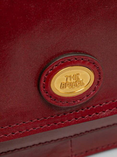 STORY DONNA Mini bolso de hombro, en piel Barolo/Oro - Bolsos Mujer