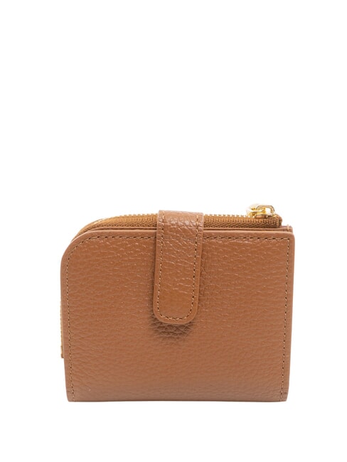 METALLIC SOFT Mini cartera de cuero co&ntilde;ac - Carteras Mujer